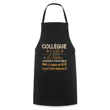 Mes Collègues Sont Inoubliables Et Extra - Tablier de cuisine - noir - Devant - AI Model Male 185 dark (185cm)
