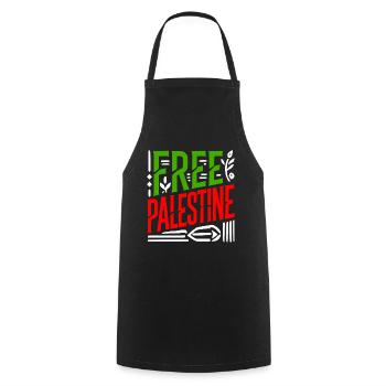 Free palestine - Kochschürze - Schwarz - Vorne - AI Model Male 185 dark (185cm)