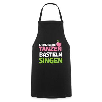 Kindergärtnerin Tanz Bastel Singen Lustig Kita - Kochschürze - Schwarz - Vorne - AI Model Male 185 dark (185cm)