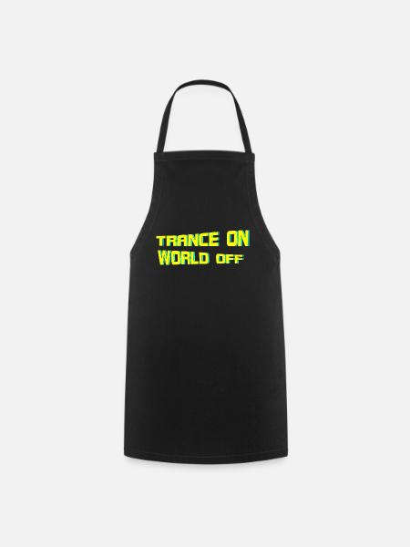 Psytrance Psychedelic Trance Goa - Cooking Apron - black