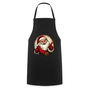 Weihnachtsmann Weihnachten - Kochschürze - Schwarz - Vorne - AI Model Male 185 dark (185cm)