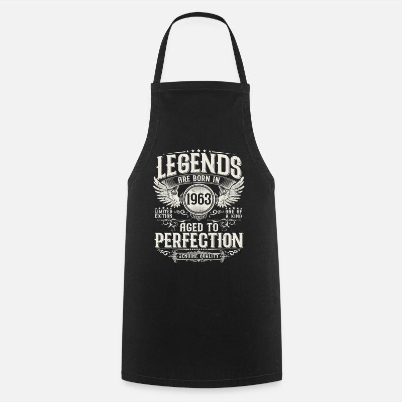 Millésime 1963 Born Legends Cadeau d’anniversaire - Tablier de cuisine - noir