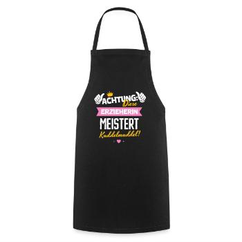 Erzieherin Abschiedsgeschenk Kuddelmuddel Lustig - Kochschürze - Schwarz - Vorne - AI Model Male 185 dark (185cm)