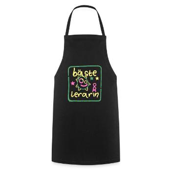 Bäste Lehrerin Lustig Grundschule Abschied - Kochschürze - Schwarz - Vorne - AI Model Male 185 dark (185cm)