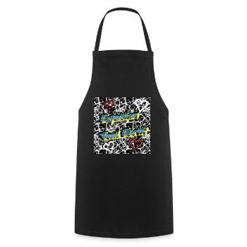 Expedition "GOOD_EARTH" - Shop WoW - 2023 - Cooking Apron - black - Front - AI Model Male 185 dark (185cm)
