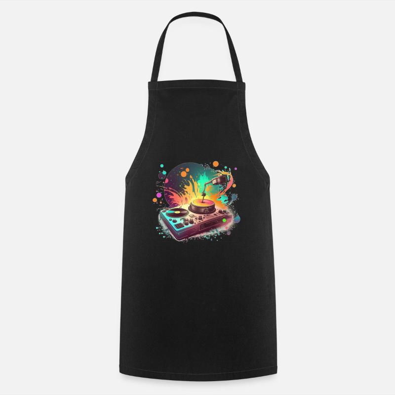Sci Fi Turntable - Cooking Apron - black