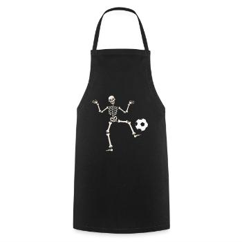 Skeleton Football - Cooking Apron - black - Front - AI Model Male 185 dark (185cm)