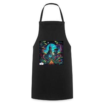 Paysage de rêve de pays fantastique - Tablier de cuisine - noir - Devant - AI Model Male 185 dark (185cm)