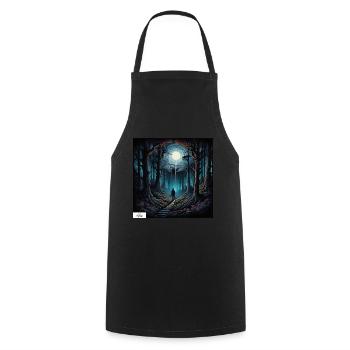 Spooky forest wanderer - Cooking Apron - black - Front - AI Model Male 185 dark (185cm)