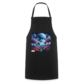 Path of harmony dreamscape - Cooking Apron - black - Front - AI Model Male 185 dark (185cm)