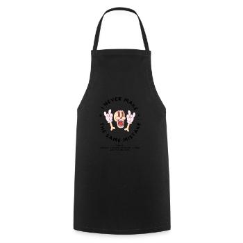 Sure mistakes cartoon - Cooking Apron - black - Front - AI Model Male 185 dark (185cm)