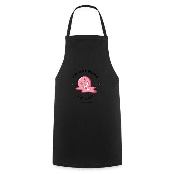 Dessin animé édition étrange - Tablier de cuisine - noir - Devant - AI Model Male 185 dark (185cm)