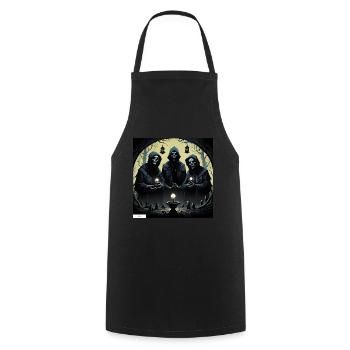 Horror cult friends - Cooking Apron - black - Front - AI Model Male 185 dark (185cm)