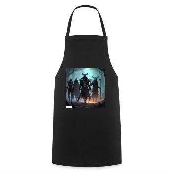 Mages & Sorcerers Friends - Cooking Apron - black - Front - AI Model Male 185 dark (185cm)