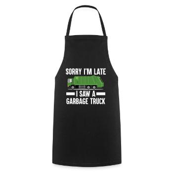 Garbage Truck Refuse Collector - Cooking Apron - black - Front - AI Model Male 185 dark (185cm)