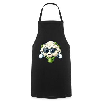 Cooler Blumenkohl Veganer Daumen Hoch Sonnenbrille - Kochschürze - Schwarz - Vorne - AI Model Male 185 dark (185cm)