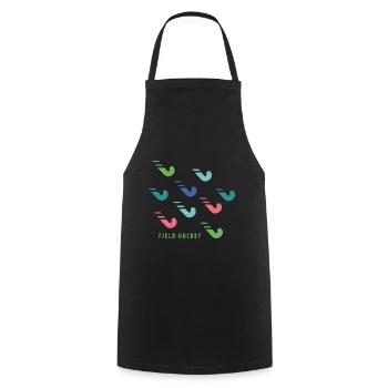 Hockey stick - Cooking Apron - black - Front - AI Model Male 185 dark (185cm)