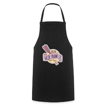 Hexen besen Salem Retro Logo lustiger Spruch - Kochschürze - Schwarz - Vorne - AI Model Male 185 dark (185cm)