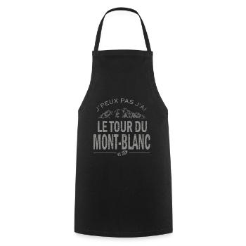 J'peux pas j'ai le tour mont-blanc sport randonnée - Tablier de cuisine - noir - Devant - AI Model Male 185 dark (185cm)