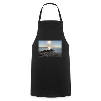 Baltic Sea with sun - Cooking Apron - black - Front - AI Model Male 185 dark (185cm)