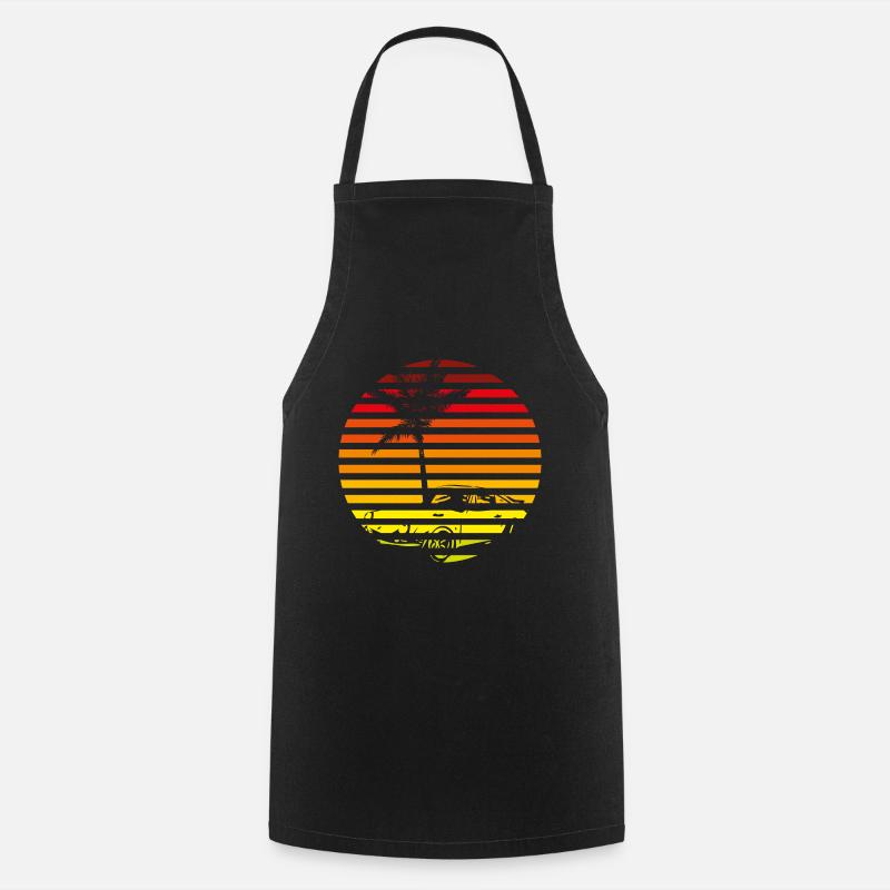 car sunset - Cooking Apron - black