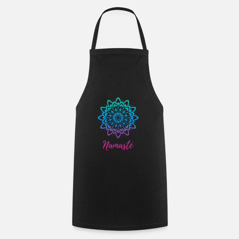 Mandala Namaste - Tablier de cuisine - noir