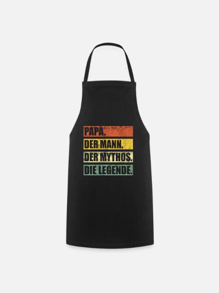 Papa Vater Vatertag Geschenk - Kochschürze - Schwarz