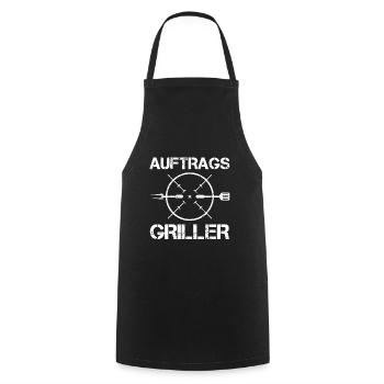 Auftragsgriller Grillrost - Kochschürze - Schwarz - Vorne - AI Model Male 185 dark (185cm)