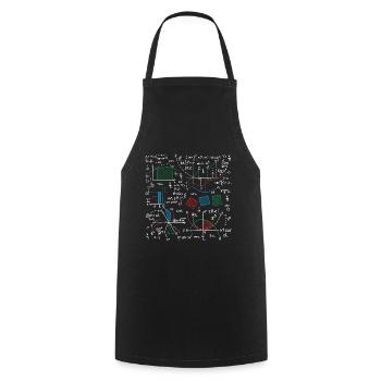Enthusiast für mathematische Formeln - Kochschürze - Schwarz - Vorne - AI Model Male 185 dark (185cm)