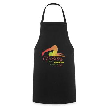 Pilates Geschenk - Kochschürze - Schwarz - Vorne - AI Model Male 185 dark (185cm)