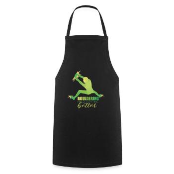 Bouldering - Cooking Apron - black - Front - AI Model Male 185 dark (185cm)