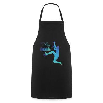 Bouldering - Cooking Apron - black - Front - AI Model Male 185 dark (185cm)