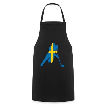 Schwedisches Eishockey - Kochschürze - Schwarz - Vorne - AI Model Male 185 dark (185cm)