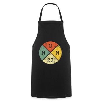Mama 2022 Vintage Zukünftige Mutter Mom - Kochschürze - Schwarz - Vorne - AI Model Male 185 dark (185cm)