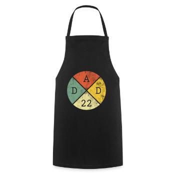 Dad 2022 Future Father Dad Vintage - Cooking Apron - black - Front - AI Model Male 185 dark (185cm)