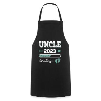 Uncle 2023 Loading Onkel Patenonkel Geschenk - Kochschürze - Schwarz - Vorne - AI Model Male 185 dark (185cm)