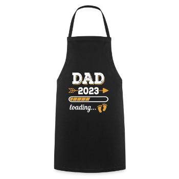 Papa 2023 Zukünftiger Vater - Kochschürze - Schwarz - Vorne - AI Model Male 185 dark (185cm)