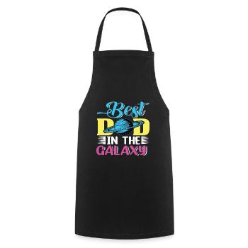Best Dad in the Galaxy - Cooking Apron - black - Front - AI Model Male 185 dark (185cm)