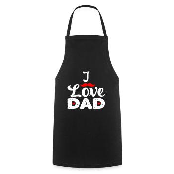 "I love dad" - Cooking Apron - black - Front - AI Model Male 185 dark (185cm)
