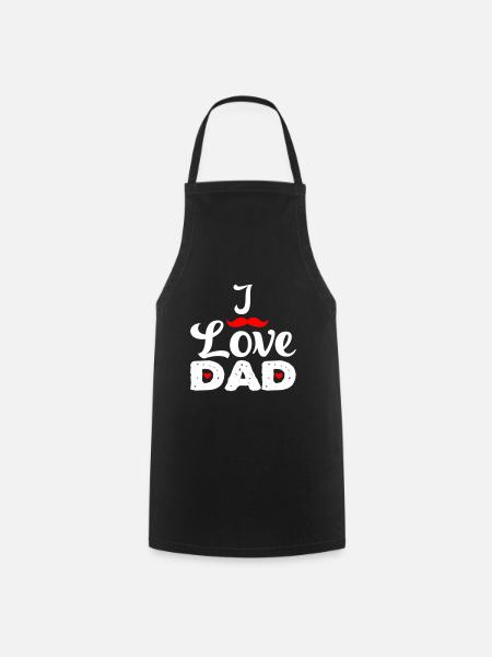 "Ich liebe Papa" - Kochschürze - Schwarz