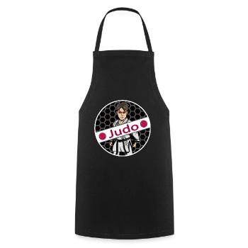 judo judoka hajime dan - Cooking Apron - black - Front - AI Model Male 185 dark (185cm)