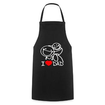 j’adore papa FR - Tablier de cuisine - noir - Devant - AI Model Male 185 dark (185cm)