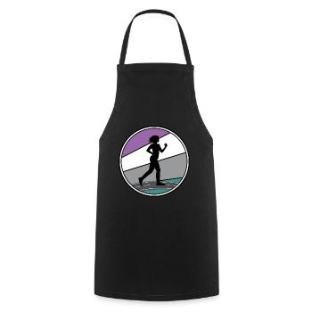 Sports Walking Walker Trail Marathon Walker - Cooking Apron - black - Front - AI Model Male 185 dark (185cm)