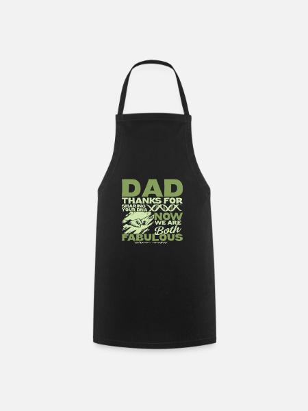 Funny Father's Day gift shape for son and daughter - Cooking Apron - black