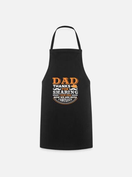 Funny Father's Day gift shape for son and daughter - Cooking Apron - black