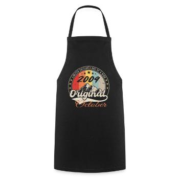 October 2009 Birthday Gift - October 2009 - Cooking Apron - black - Front - AI Model Male 185 dark (185cm)