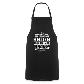 Chaque époque a ses héros Vous avez Franco - Tablier de cuisine - noir - Devant - AI Model Male 185 dark (185cm)