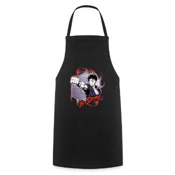 Soyez fort - Combattant d’anime - Tablier de cuisine - noir - Devant - AI Model Male 185 dark (185cm)
