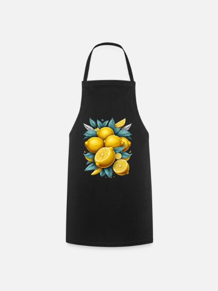 Lemons - Cooking Apron - black