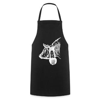 Hérens cow, eringer, queen fight - Cooking Apron - black - Front - AI Model Male 185 dark (185cm)